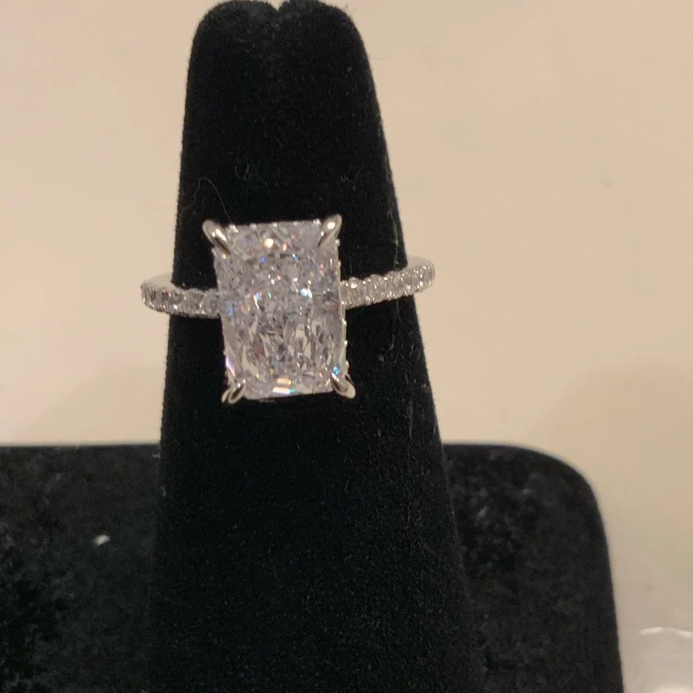 2ct Radiant Cut Ring - Picture 8 of 15